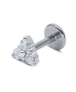 Three Crystal Tragus Piercing TRP-2461